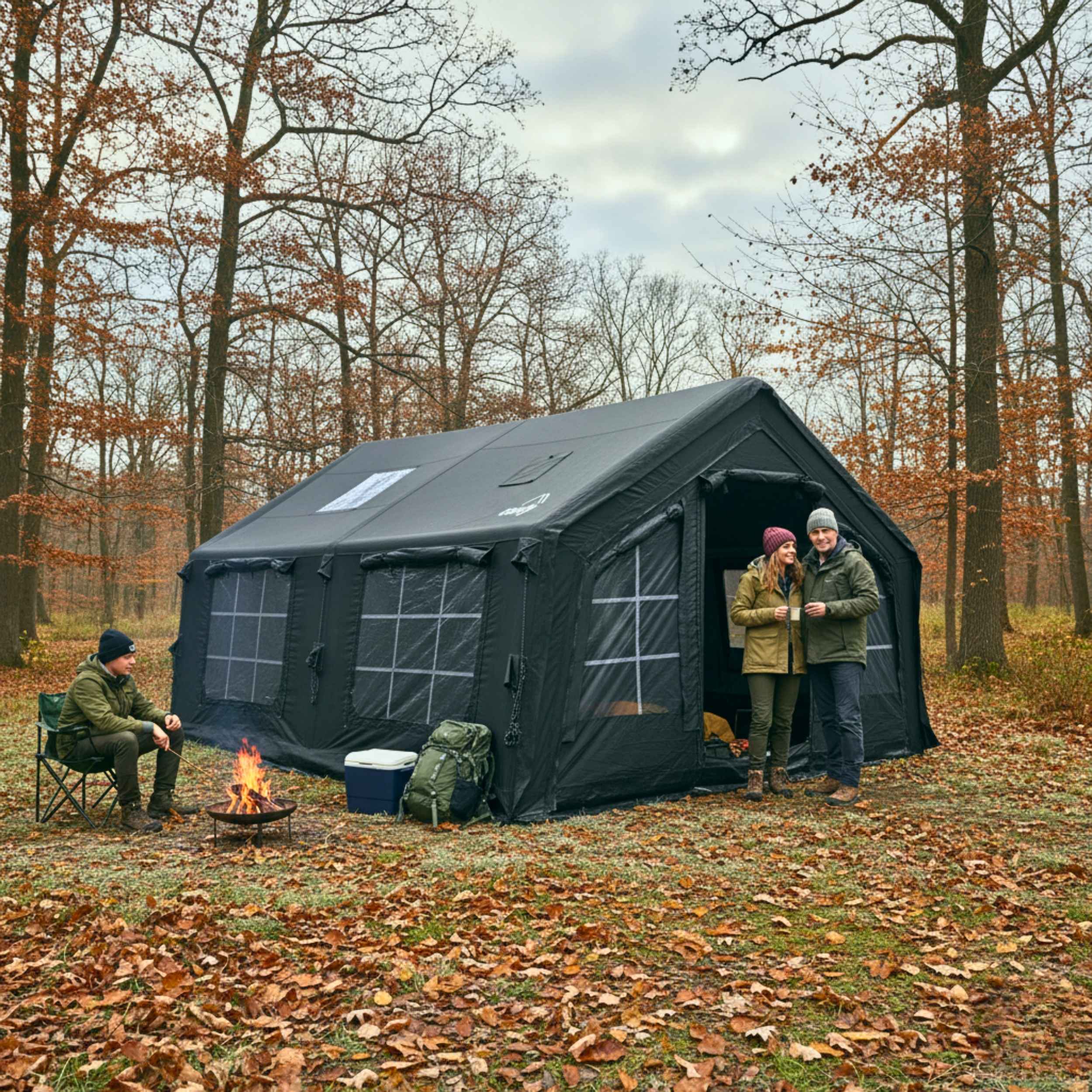 Coody Familia AirTent 13.6 Black Inflatable Tent House for Camping (2-8 Person)