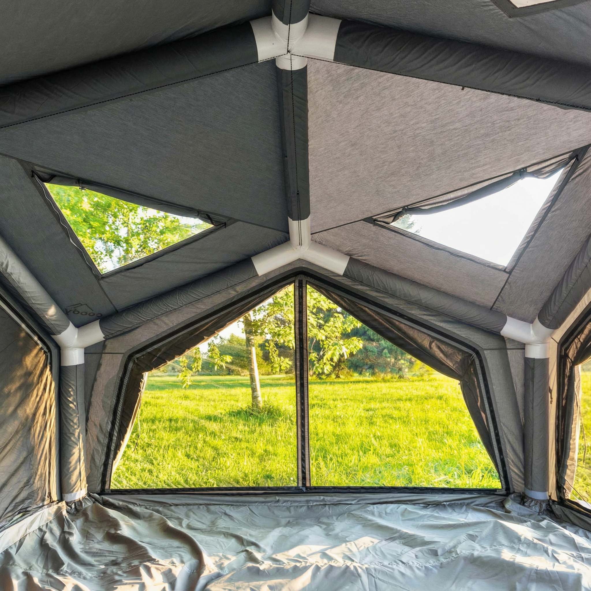 Coody Air Tent Hub Shelter Gray Inflatable Tents for Camping (2-6 Person)