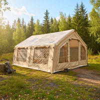 Tienda de campaña inflable Coody Familia AirTent 13.6 beige para acampar (2-8 personas)