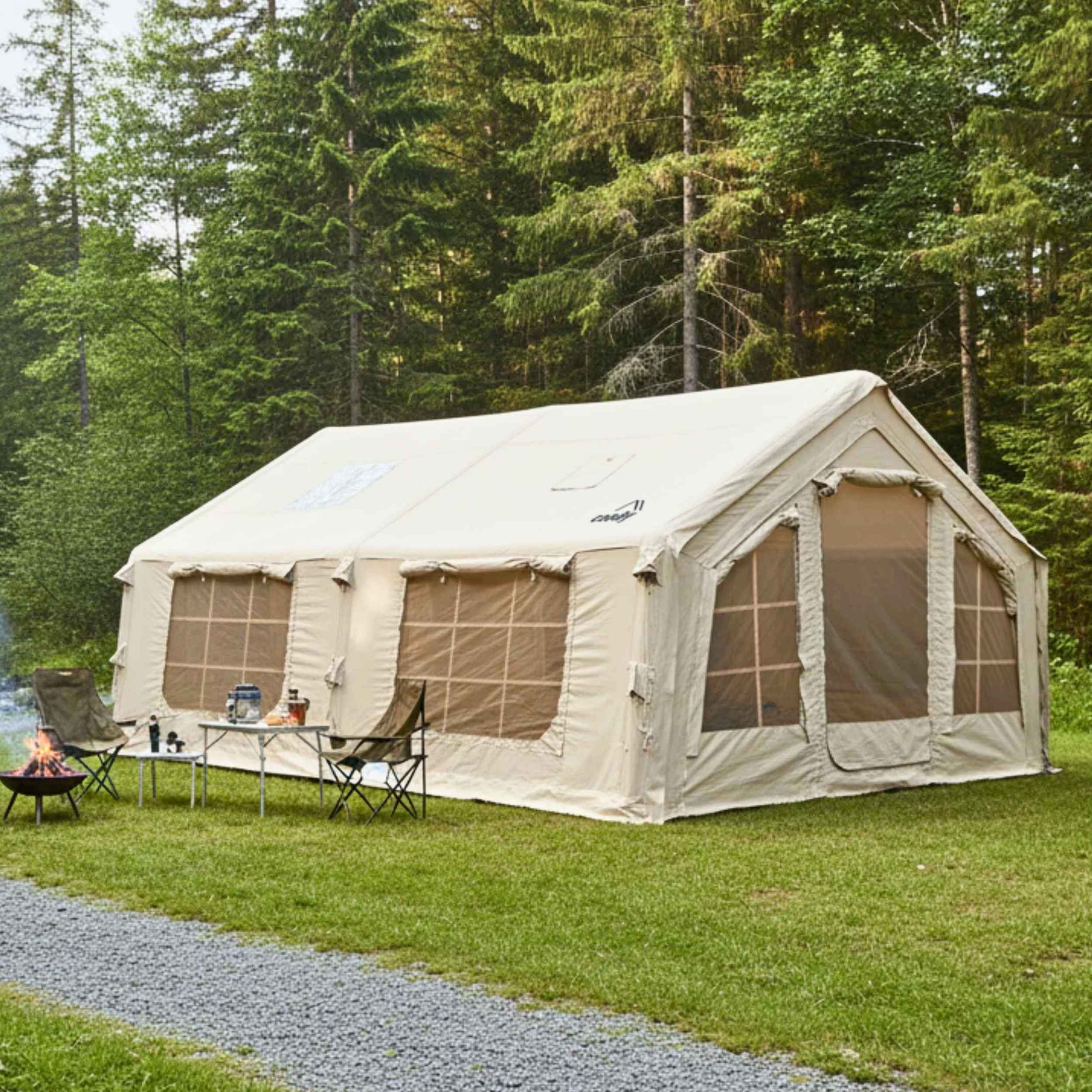 Coody Familia AirTent 17.2 Beige Inflatable Tent House for Camping (2-10 Person)