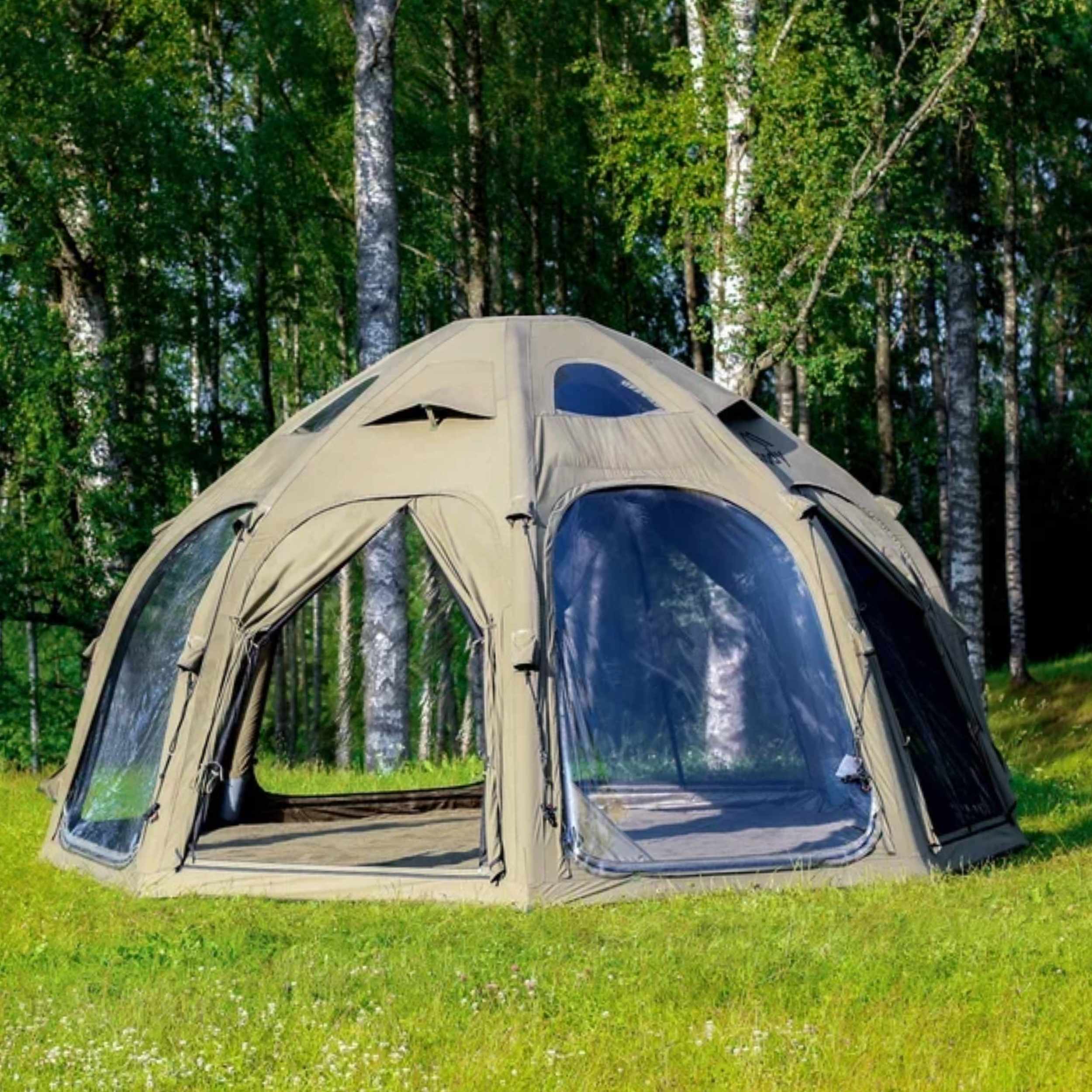 Refugio inflable Coody Aurora Dome Green para 2 a 4 personas