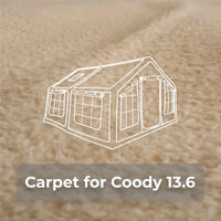 Coody Carpet – Tailored for 13.6 Tent Beige